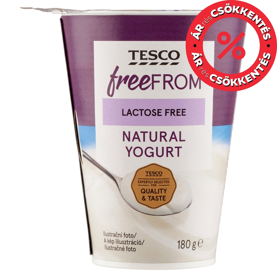 Tesco Free From Lactose-Free Natural Yoghurt with Live Culture 180 g