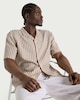 image 1 of The F&F Edit Cotton Rich Striped Short Sleeve Shirt in Multi White