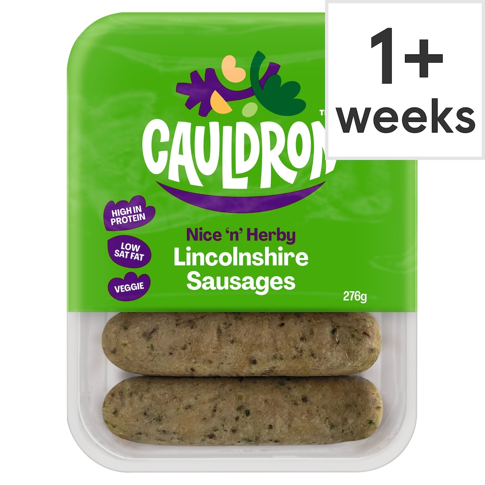Cauldron Foods Lincolnshire Sausages 6 Pack 276G