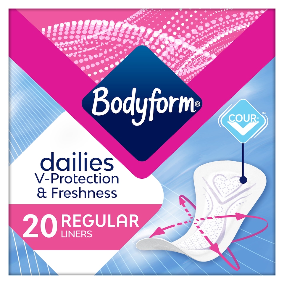 image 1 of Bodyform Dailies Regular Ind/Wf Liners X20