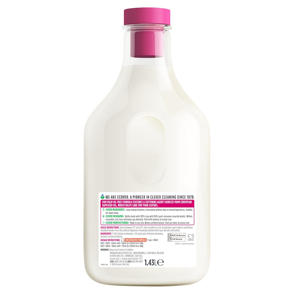 image 1 of Ecover Fabric Softener Apple Blossom & Almond 1.43L