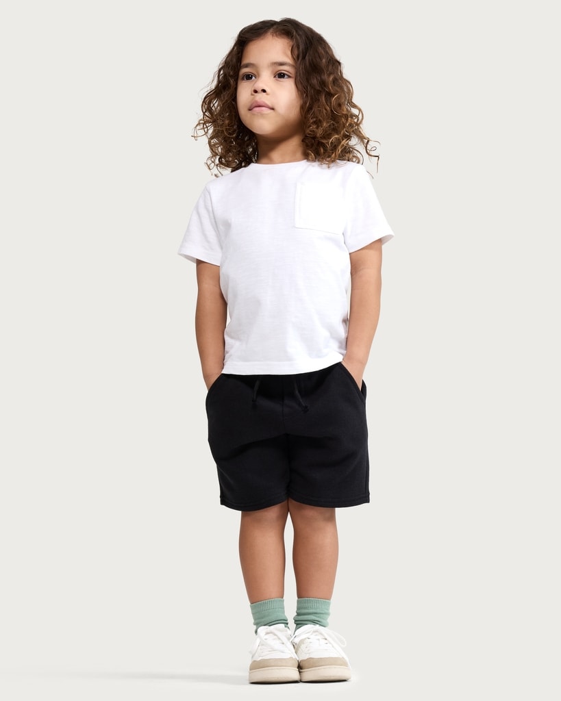 F&F Boys Cotton Rich Drawstring Shorts in Black