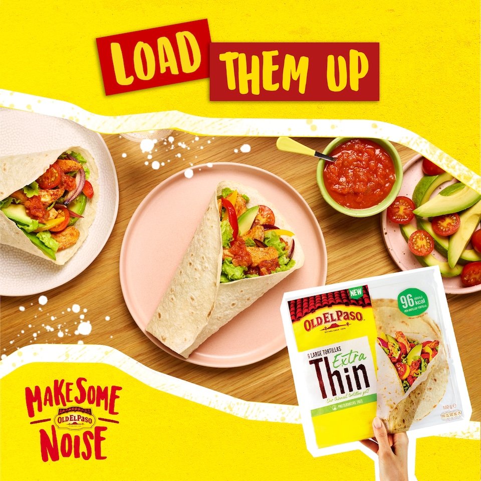 image 1 of Old El Paso Extra Thin Large Tortillas 192g