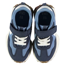 F&F Boys Retro-Inspired Touch Strap Fastening Trainers in Blue