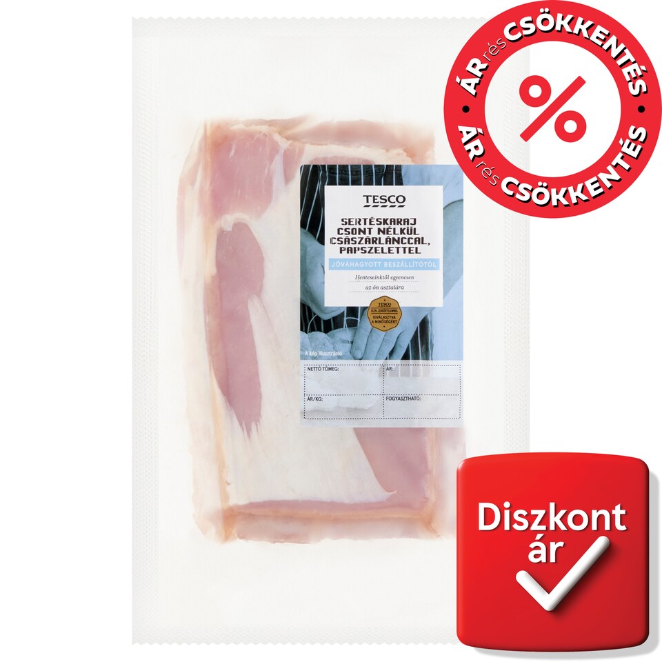 Tesco Boneless Pork Loin with Caesar Chain, Pork Cutlet