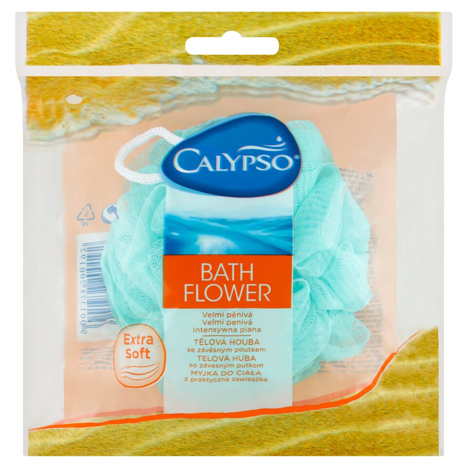 image 1 of Calypso Bath Flower Body Sponge with Hanging Loop Extra Soft