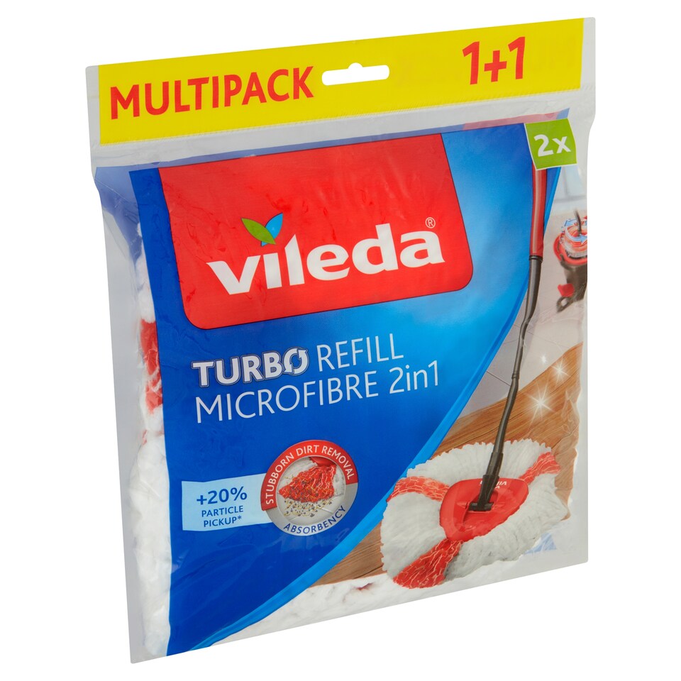image 1 of Vileda Turbo Refill Microfibre 2in1 2 pcs