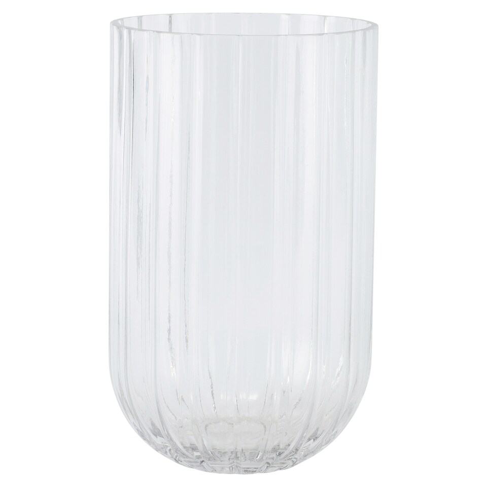 F&F Home Scallop Edged Ribbed Vase 15 x 25 cm