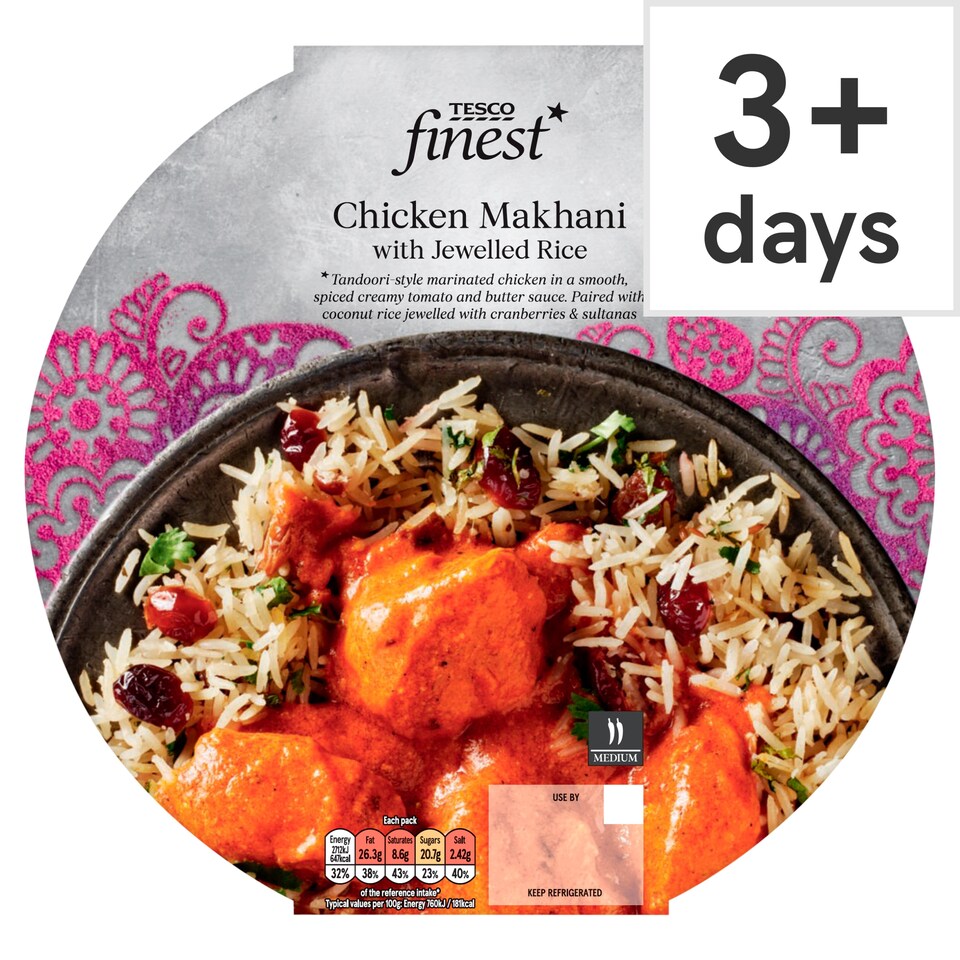 Tesco Finest Chicken Makani with Jewelled Rice 380g