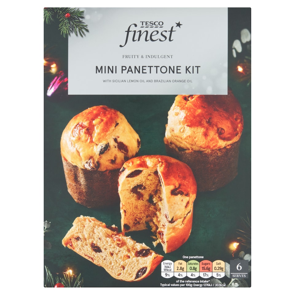 Tesco Finest Mini Panettone Kit 375g