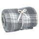 image 1 of F&F Home Teddy Check Throw - Graphite