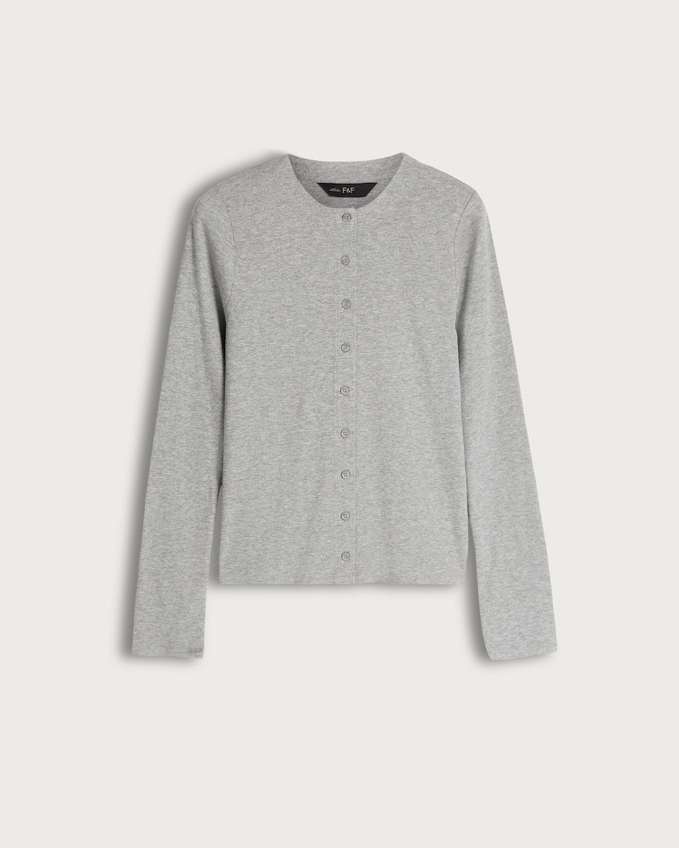 F&F Cotton Rich long Sleeved Cardigan in Grey