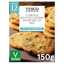 Tesco Lemon & Wild Blueberry Shortbread Mix 150g