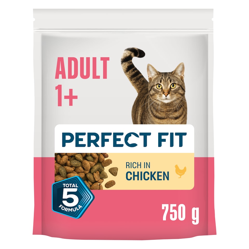 image 1 of Perfect Fit Adult 1+ Dry Cat Food - Chicken 750g