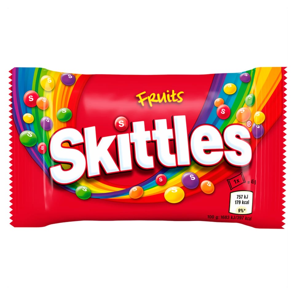 Skittles Vegan Chewy Sweets Fruit Flavoured Bag 45g