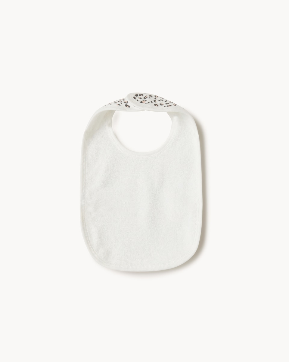 image 1 of F&F Baby 3-Pack Pure Cotton Leopard Print Bibs in Pink