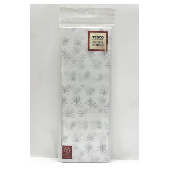 Tesco Silver Snowflake Tissue