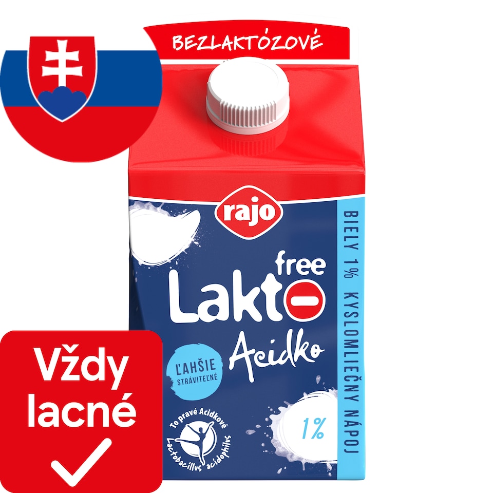 obrázok 1 z Rajo Lakto Free Acidko biely 1% kyslomliečny nápoj 450 g