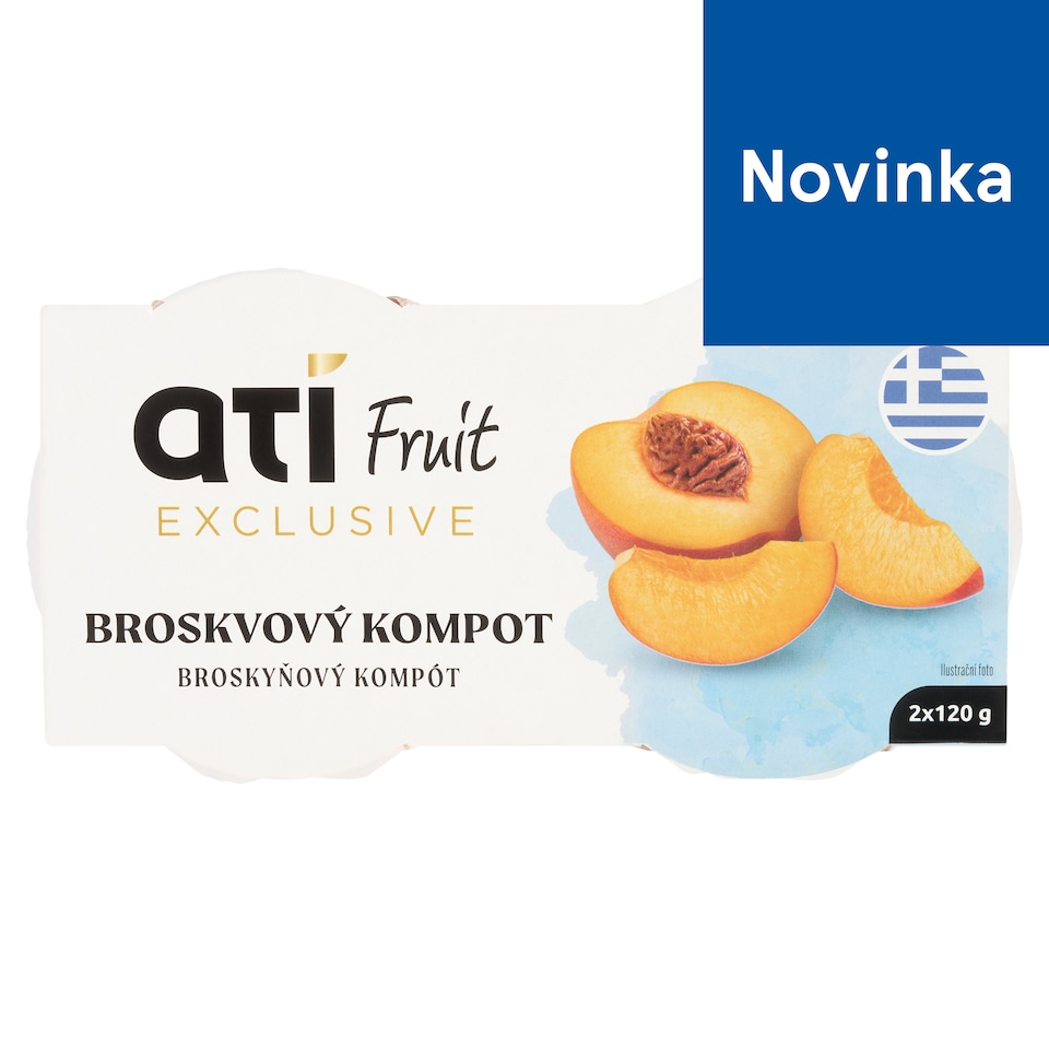 obrázok 1 z Ati Fruit Exclusive broskyňový kompót 2 x 120 g (240 g)