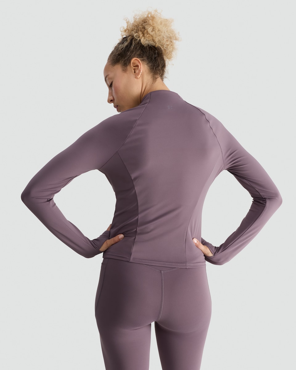 image 1 of F&F Active Half Zip Quick Dry Jacket in Purple