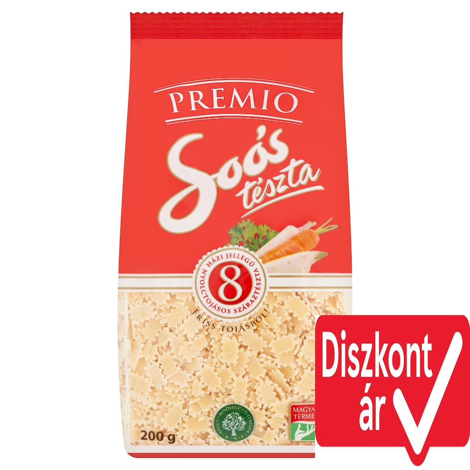 Soós Premio Strawberry Leaf Home Style Dry Pasta with 8 Eggs 200 g