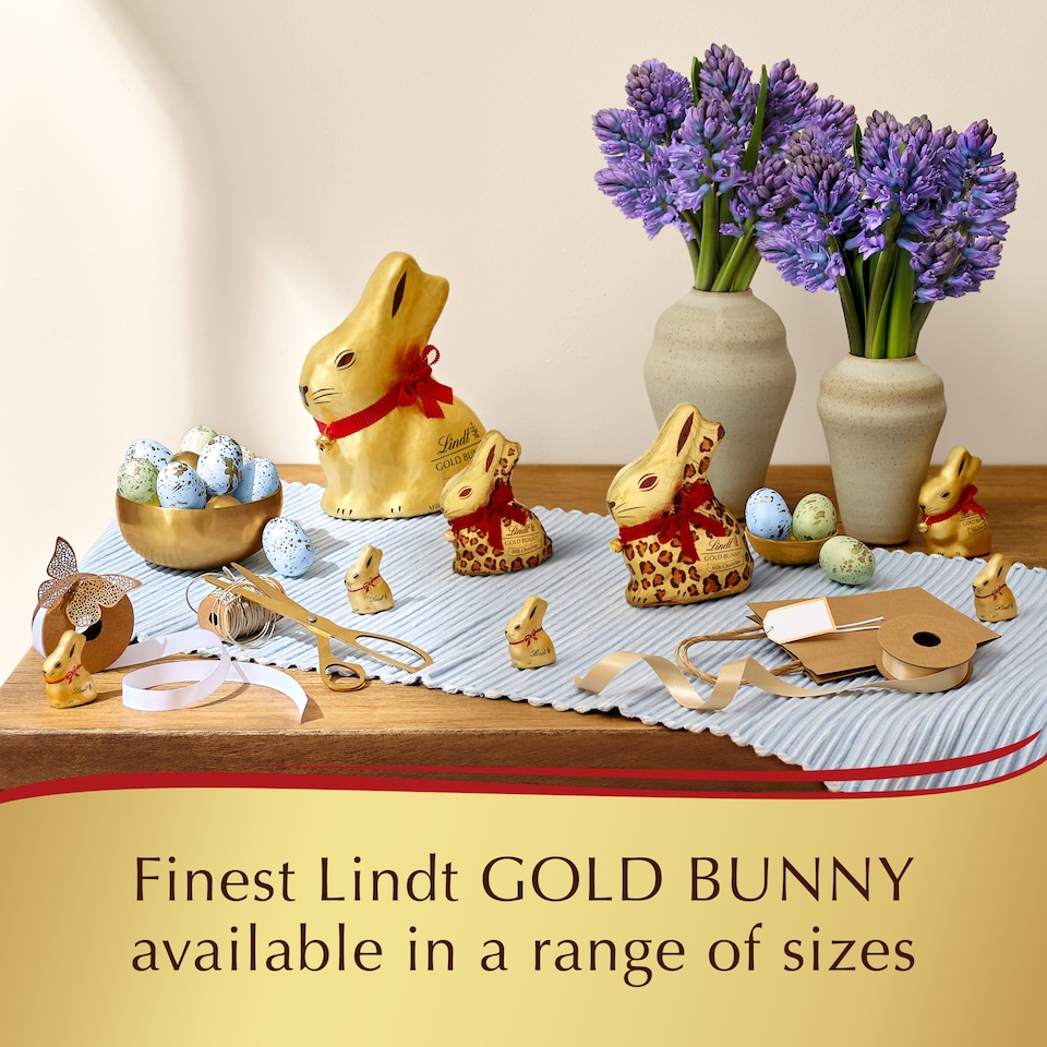 image 1 of Lindt Gold Bunny Milk Chocolate Animal Print 100G
