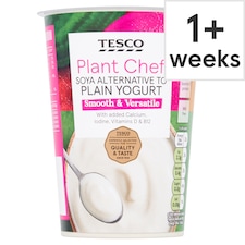 Tesco Plant Chef Soya Alternative To Plain Yogurt 500G