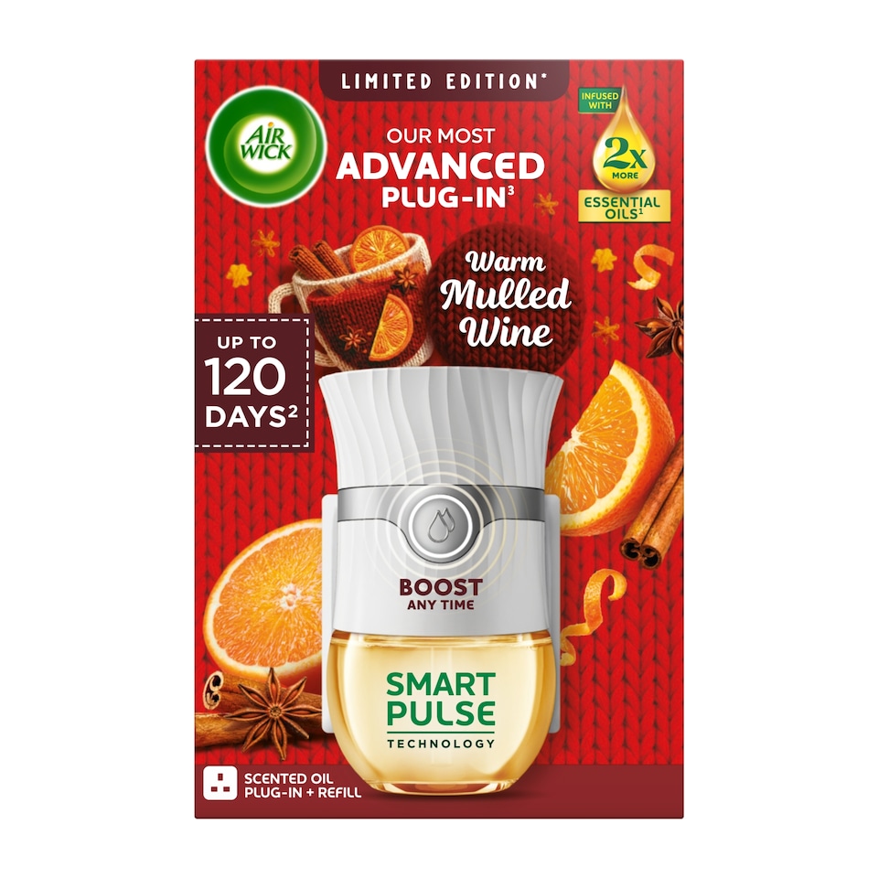 Air Wick Limited Edition Scented Oil Plug-In Diffuser + Refill Warm Mulled Wine 19ml