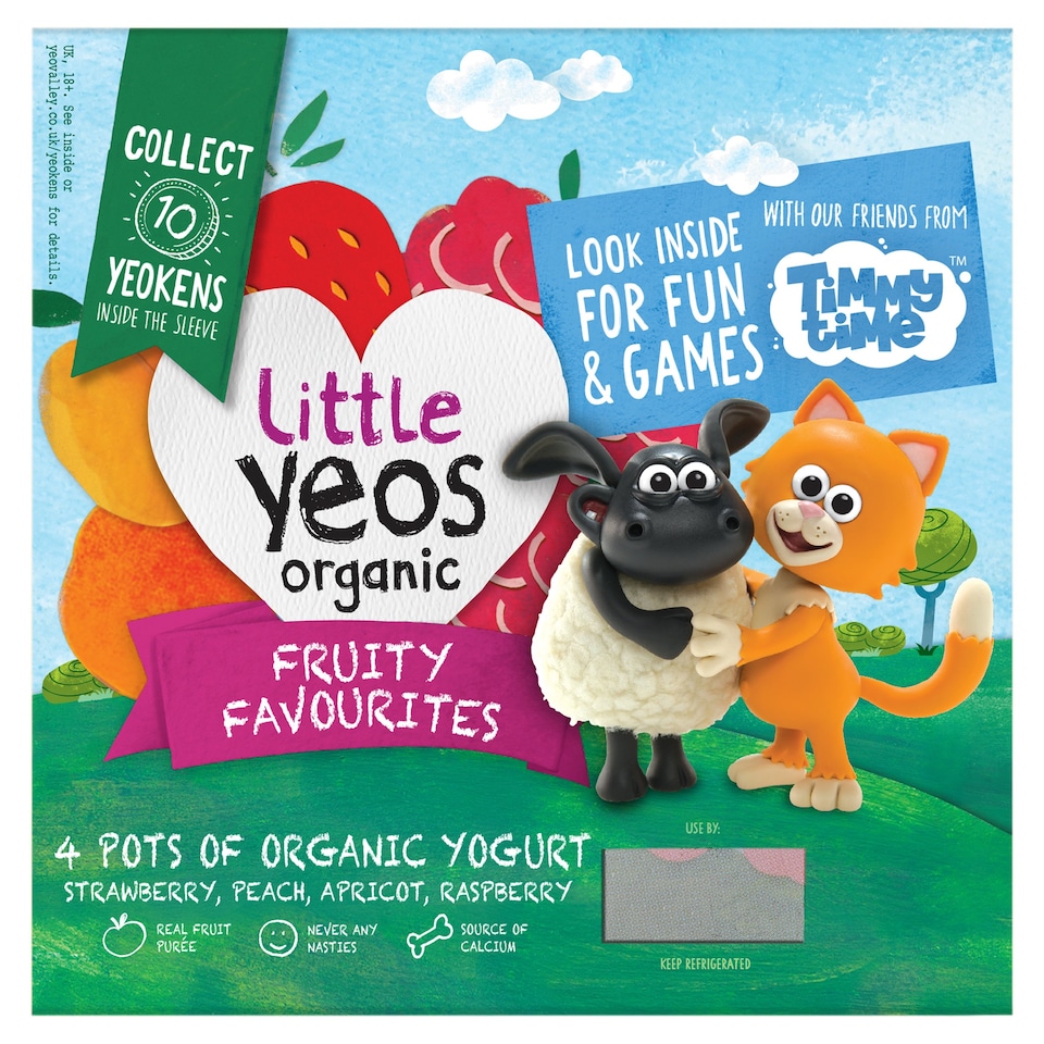 Yeo Valley Organic Little Yeos Yogurt 4X90g