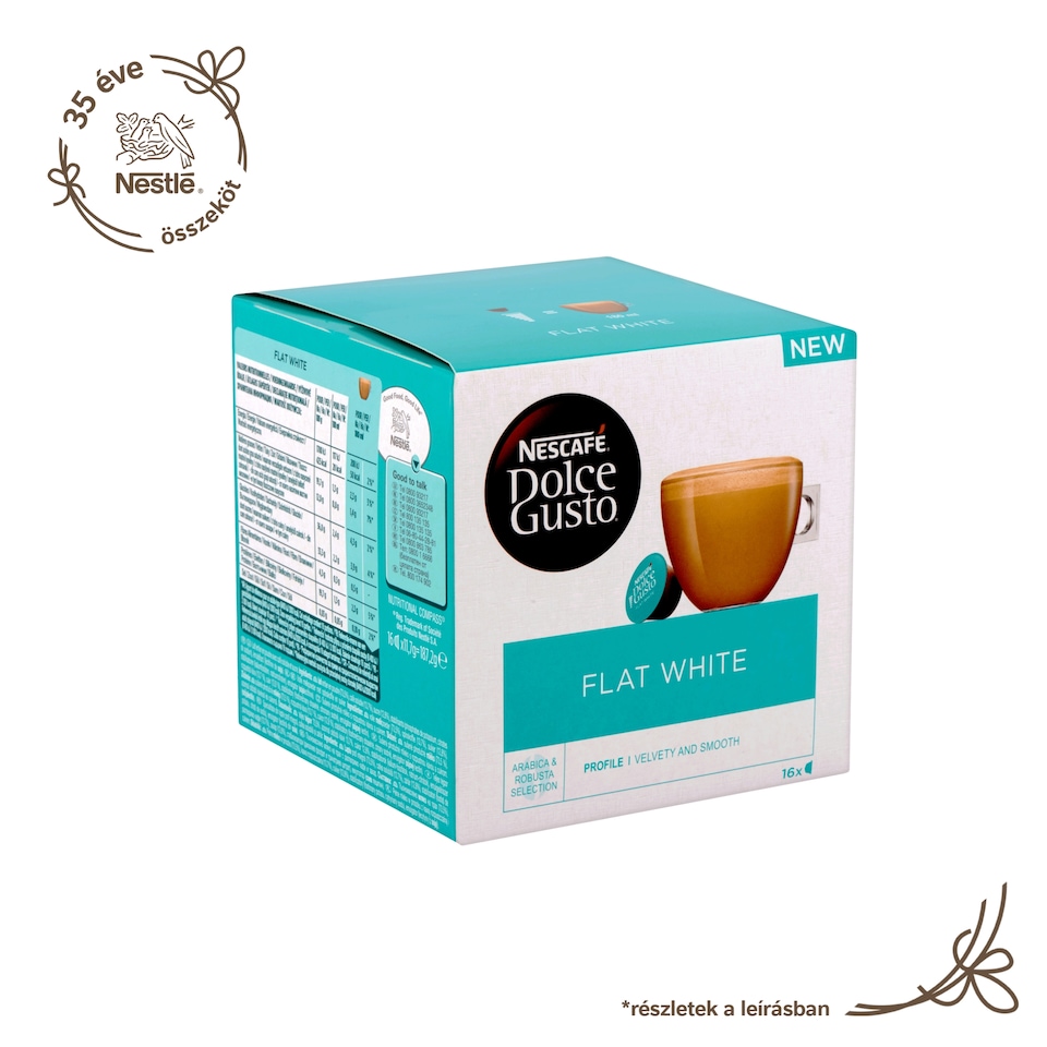 NESCAFÉ Dolce Gusto Flat White tejes kávékapszula 16 db/ 16 csésze (187,2 g)  1. kép
