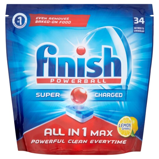 Finish All In One Max Lemon 31 Dishwasher Tablets Tesco Groceries