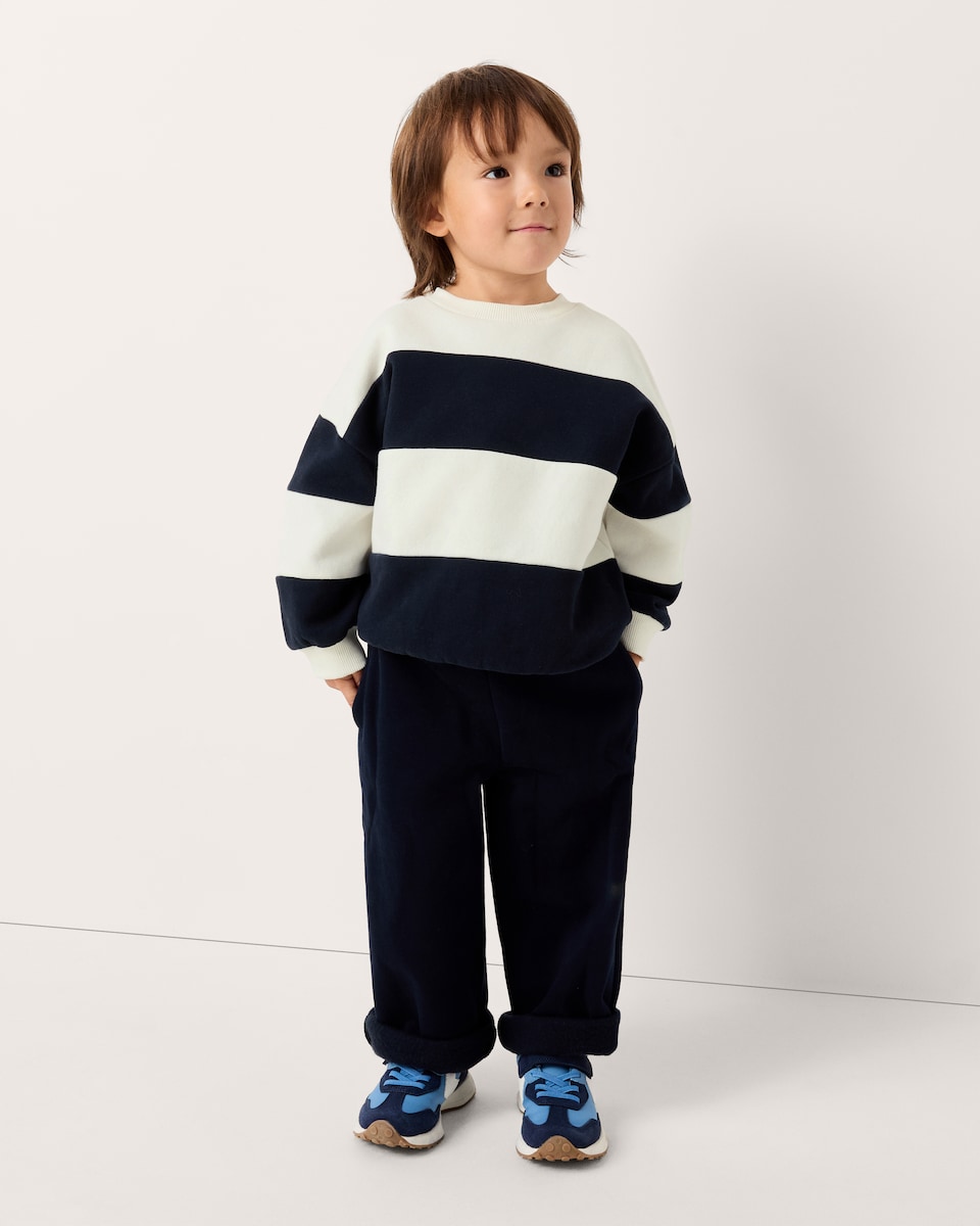 image 1 of F&F Boys 2-Pack Cotton Rich Sweatshirts in Blue