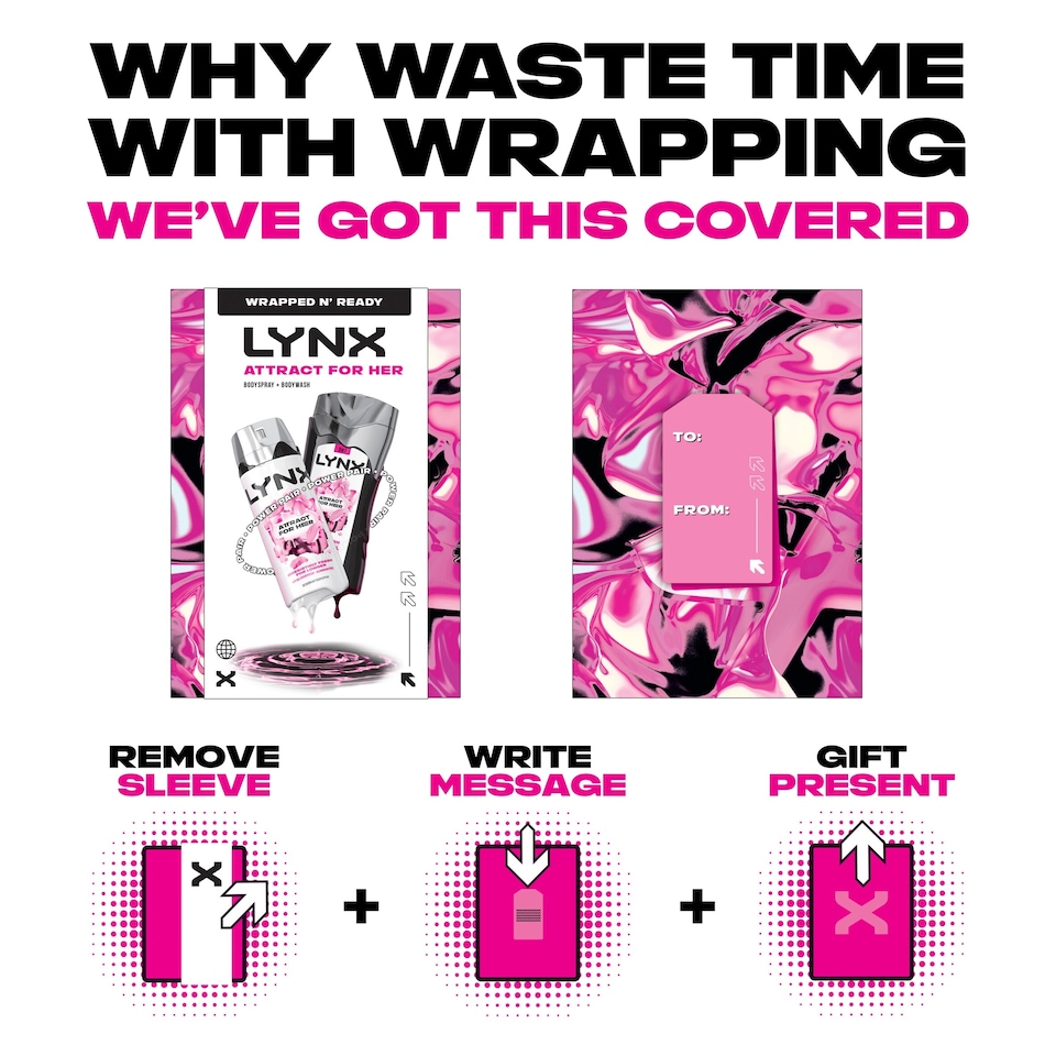 image 1 of Lynx Attract for Her Bodyspray & Bodywash Gift Set