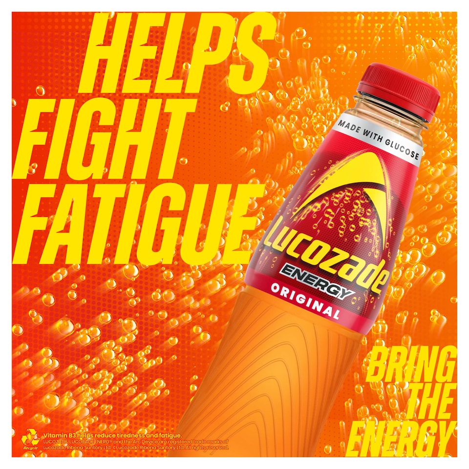 image 1 of Lucozade Energy Original Fridge Pack 4 X 380Ml