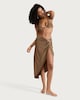 image 1 of F&F Metallic Wrap Sarong in Bronze