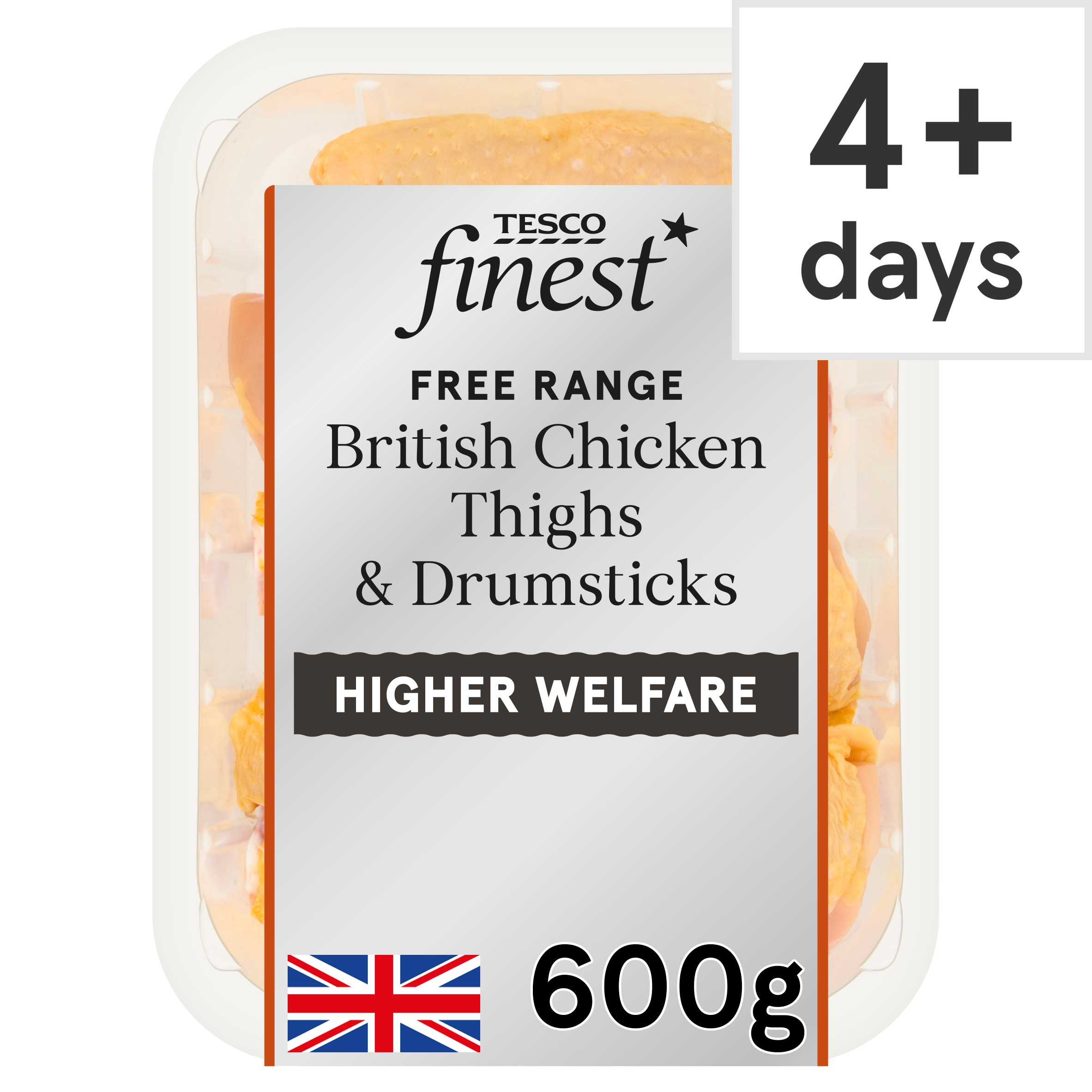 Tesco Finest Free Range British Chicken Thighs & Drumsticks 600g