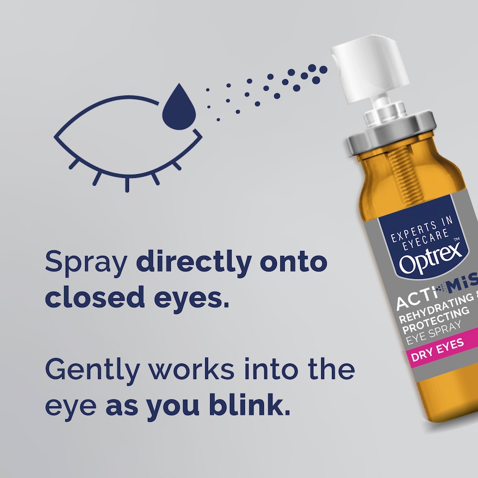image 1 of Optrex ActiMist Double Action Spray Dry Irritated Eyes 10ml