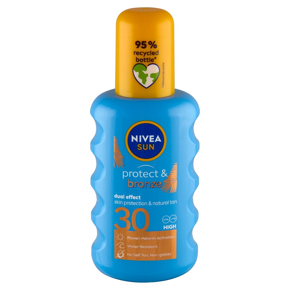 NIVEA SUN Protect & Bronze barnulást támogató napozó spray FF30 200 ml
