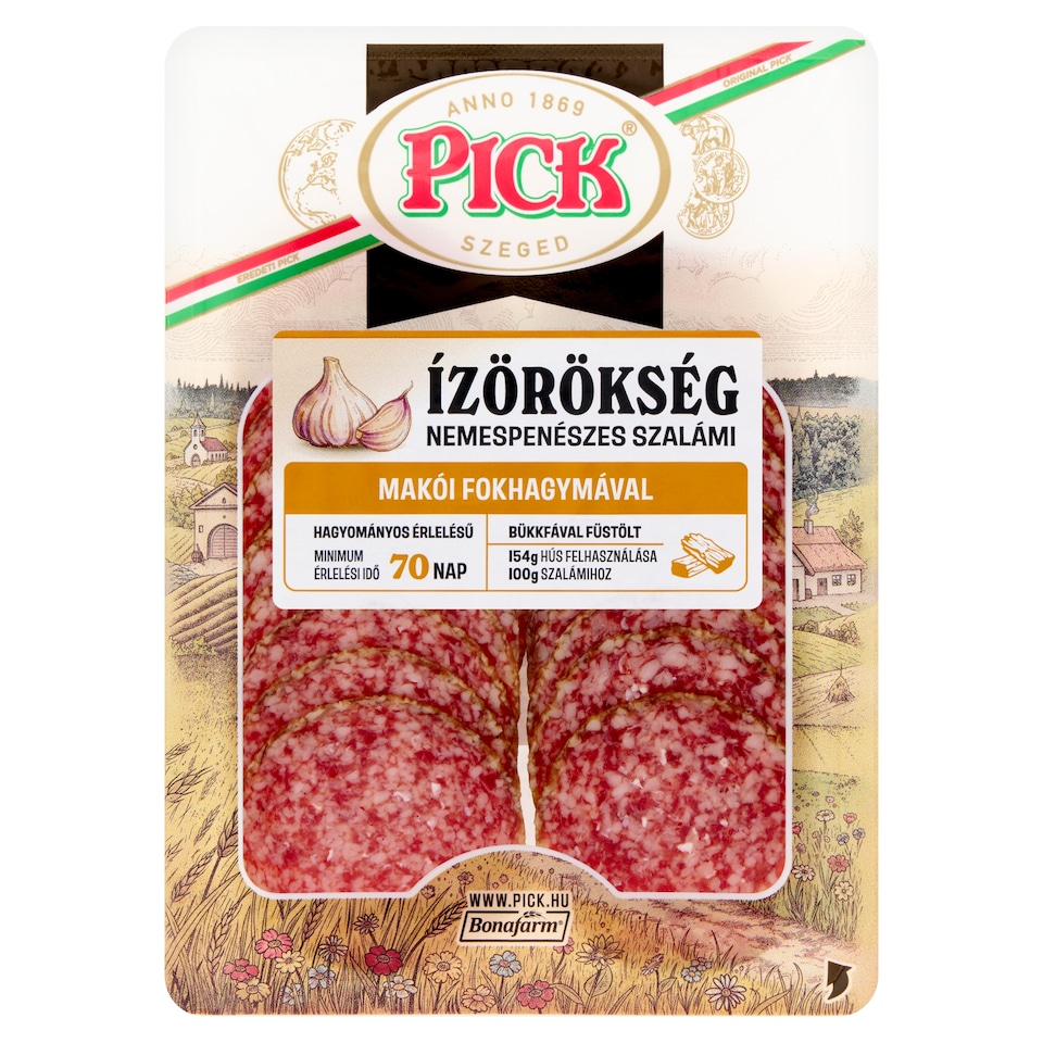 PICK Ízörökség nemespenészes szalámi makói fokhagymával 70 g  1. kép