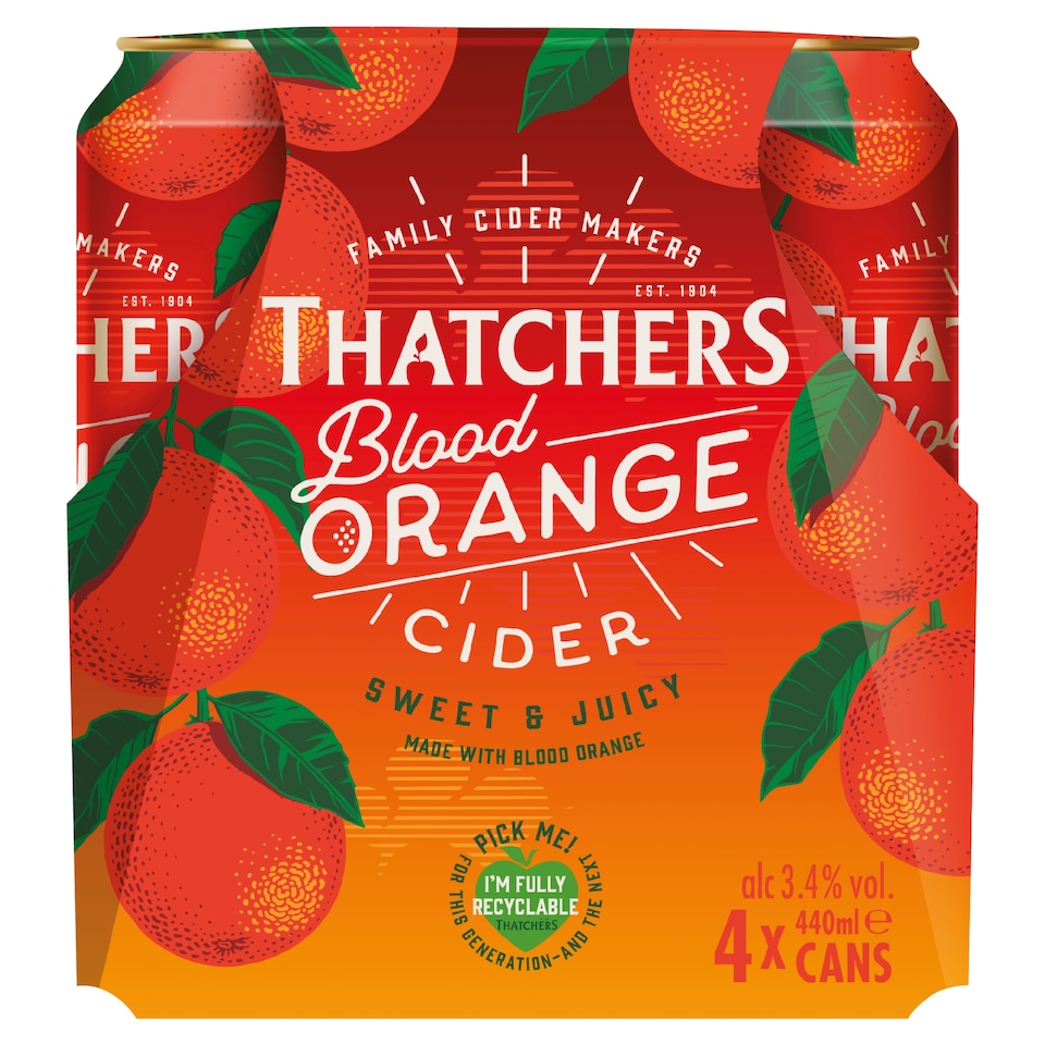 Thatchers Cider - Blood Orange 4 x 440ml Cans