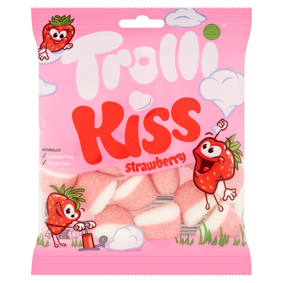 Trolli Kiss Strawberry habcukorka 100 g