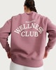 image 1 of F&F Active AFTERCLASS Cotton Rich Slogan Sweatshirt in Pink
