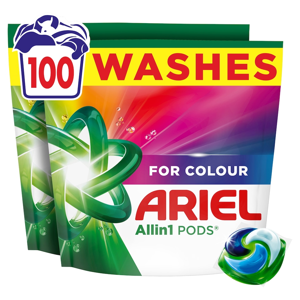 Obrázek 1 pro produkt Ariel Allin1 PODS Tekutý Prací Prostředek, Kapsle Na Barevné Prádlo, 100 Praní