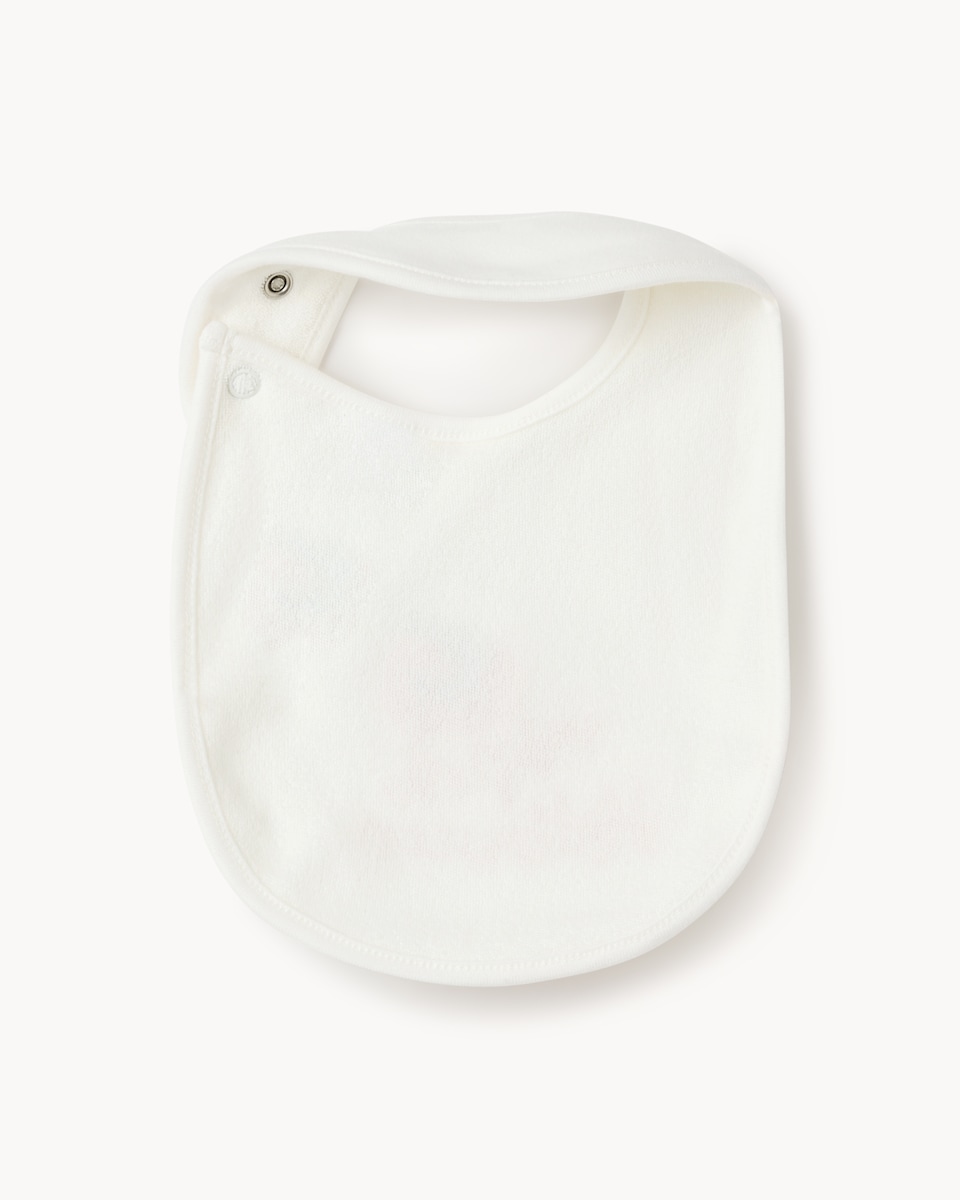 image 1 of F&F Baby Pure Cotton My First Halloween Bib in White