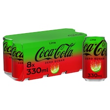 Coca Cola Zero Sugar Lime 8 x 330ml