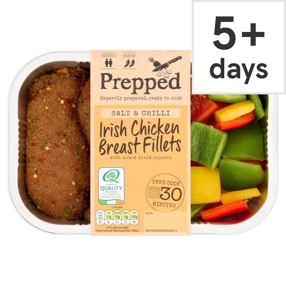 PREPPED Salt & Chilli Irish Chicken Breast Fillets 495g