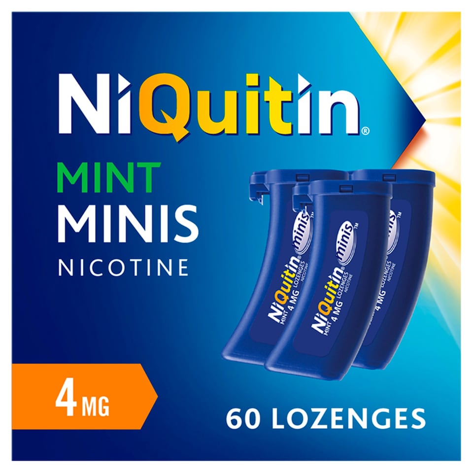 image 1 of NiQuitin Minis Stop Smoking Aid 4mg Nicotine Lozenges - Mint 60s