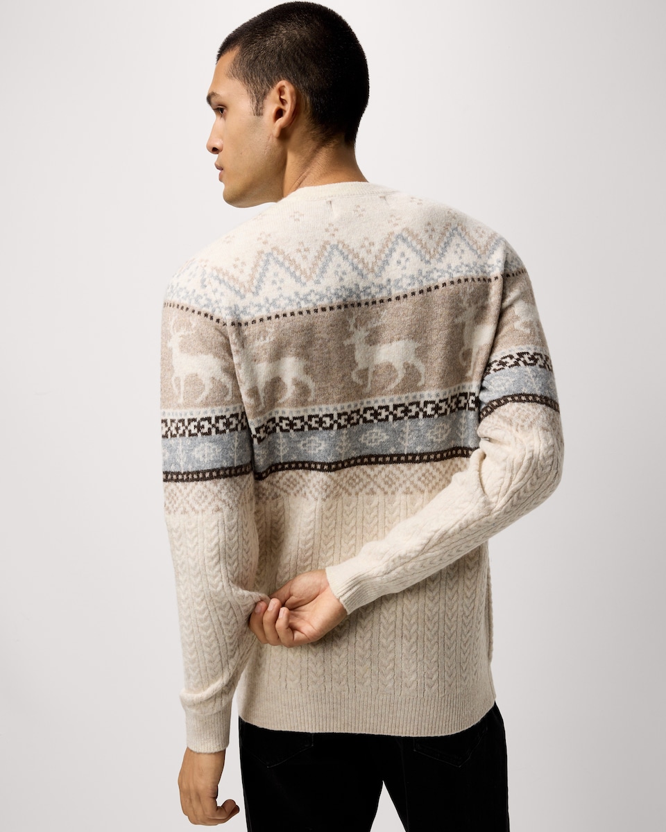image 1 of Christmas Reindeer Matching Family Jumper in Multi