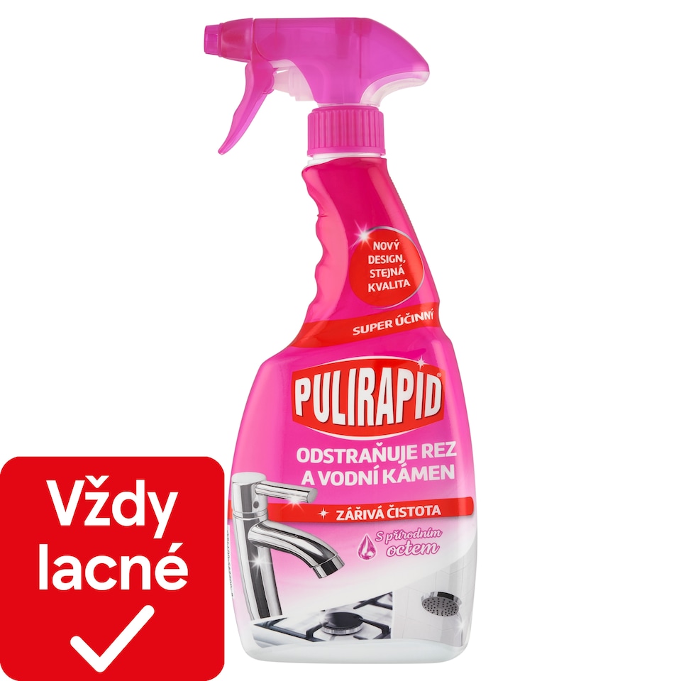 obrázok 1 z Pulirapid Tekutý čistič na vodný kameň s prírodným octom 500 ml