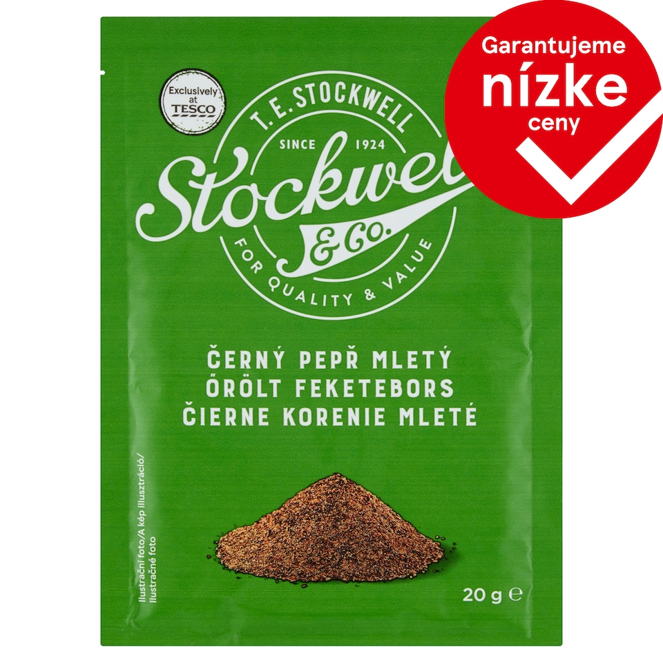 Stockwell & Co. Čierne korenie mleté 20 g
